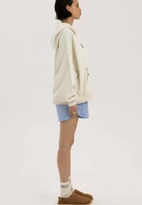 Misaga STATEMENT HOODIE - Sweater met rits - beżowy