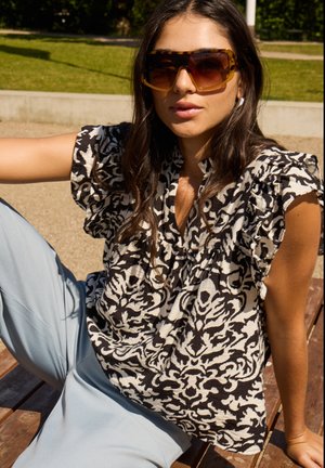ICHI IHBRIANE - Blouse - black print