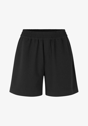 Pantaloni sportivi neri realizzati in tessuto morbido, dotati di una cintura elastica e vestibilità comoda, con aperture laterali per una maggiore mobilità.