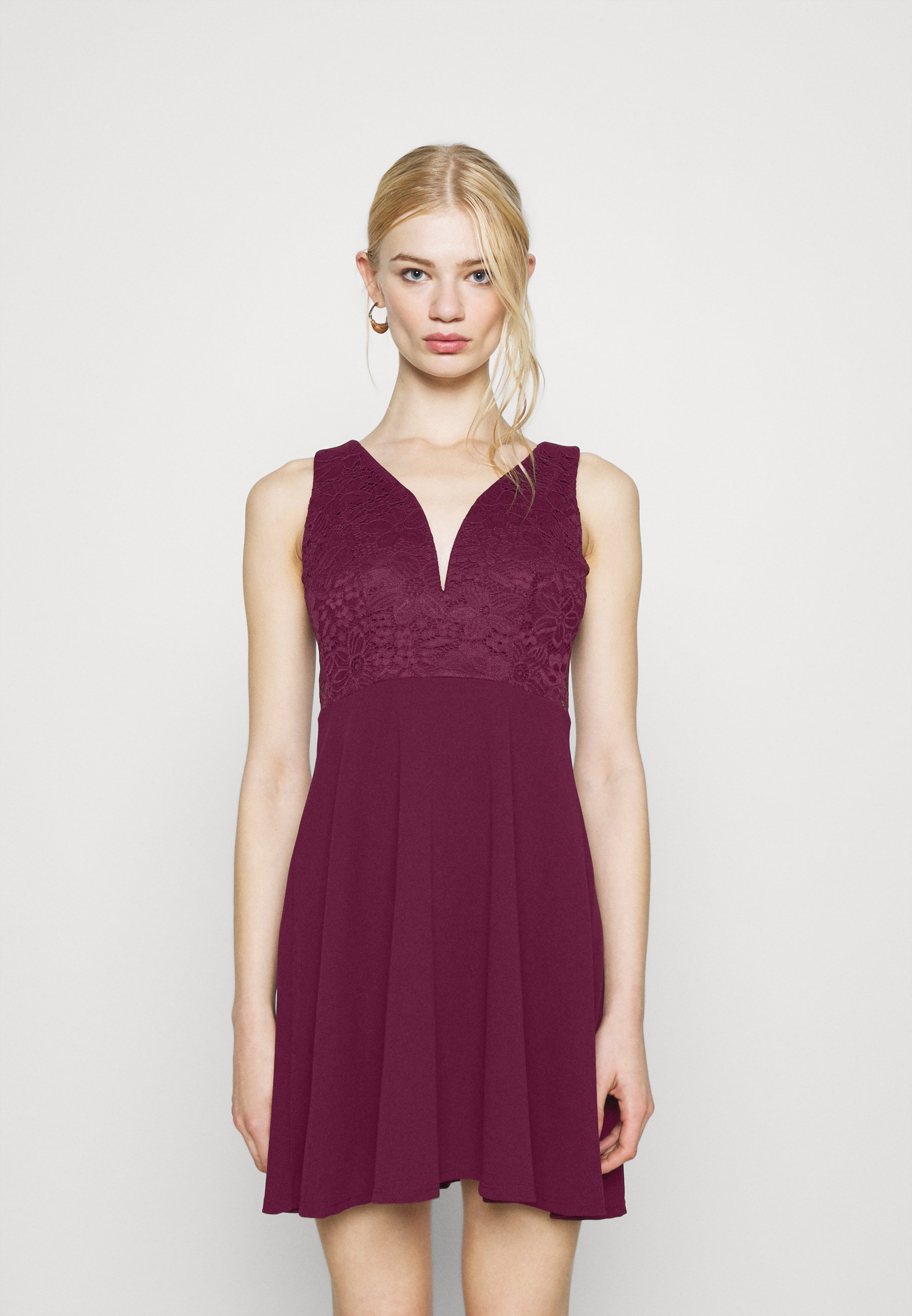 black eyelet midi dress