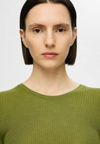Selected Femme LANGARM - Strickpullover - cardamom seed