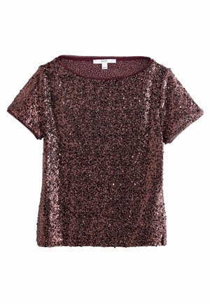 REGULAR FIT  SEQUIN - T-shirts print - mauve purple