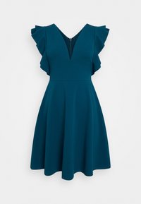 Não selecionado, dark teal blue