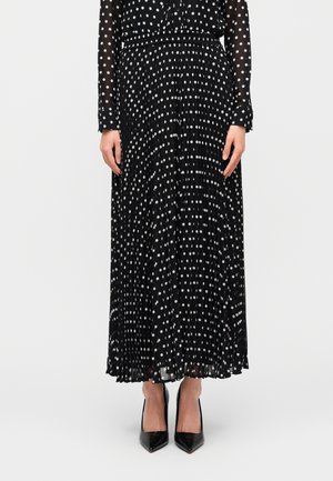 DOT - Jupe plissée - black/white