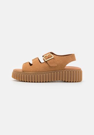 TORHILL SEAM - Plateausandalette - light tan