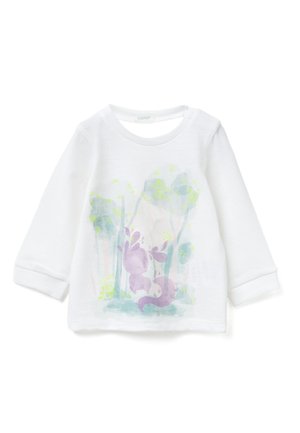 WITH PRINT - Long sleeved top - white