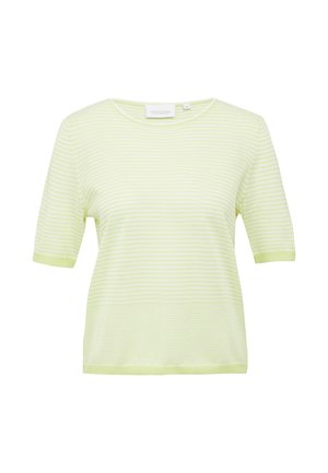 comma casual identity SEMITRANSPARENTER - Print T-shirt - limettengrün