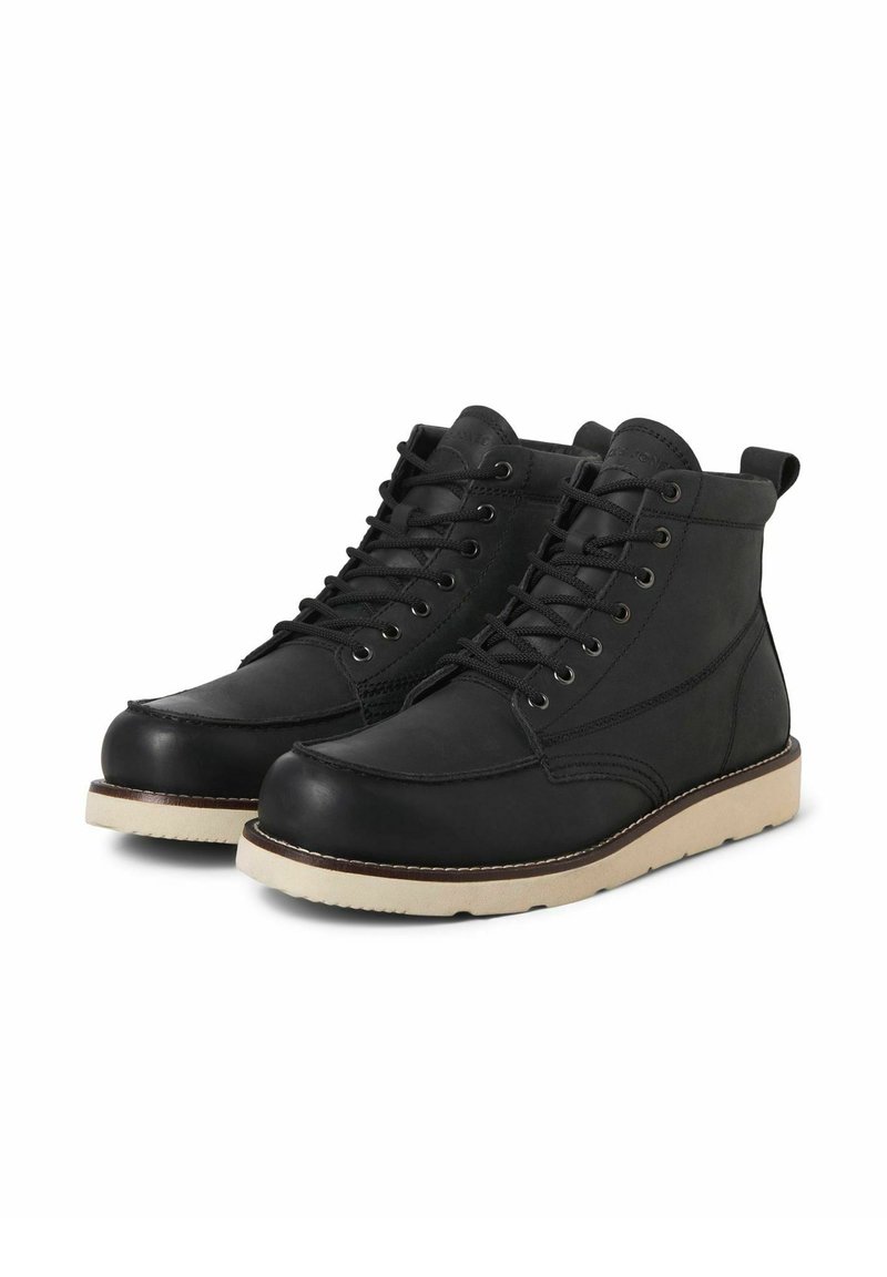 Jack Jones Stivaletti stringati black/nero