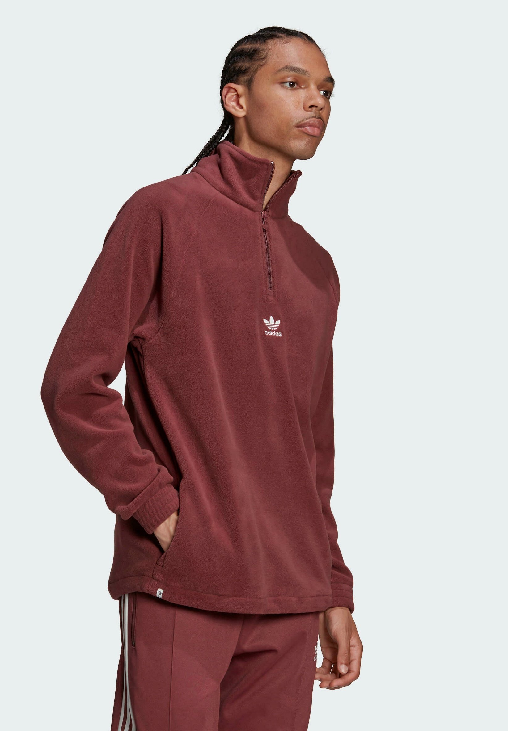 adidas Originals Fleece trui - brown/bruin - Zalando.nl