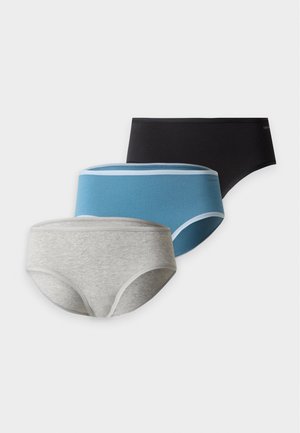 Organic Basics, CORE 3 PACK - Slip - steel blue/black/grey melange