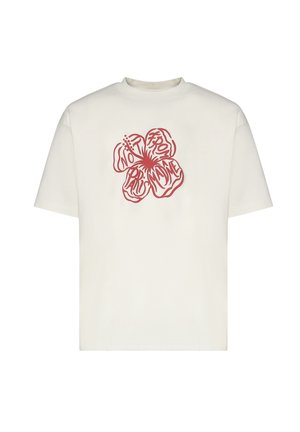 Drôle de Monsieur, T-SHIRT DROLE DE MONSIEUR - T-shirt con stampa - bianco, rosso