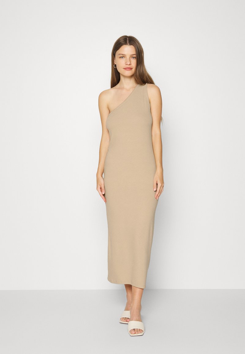 Vero Moda Petite VMUDAVA ONE SHOULDER DRESS - Vestido de malha - irish cream