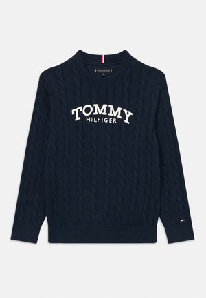 GRAPHIC CABLE SWEATER UNISEX - Jumper - dark night navy