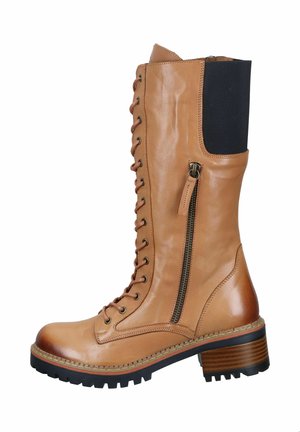 Schnürstiefel - cognac