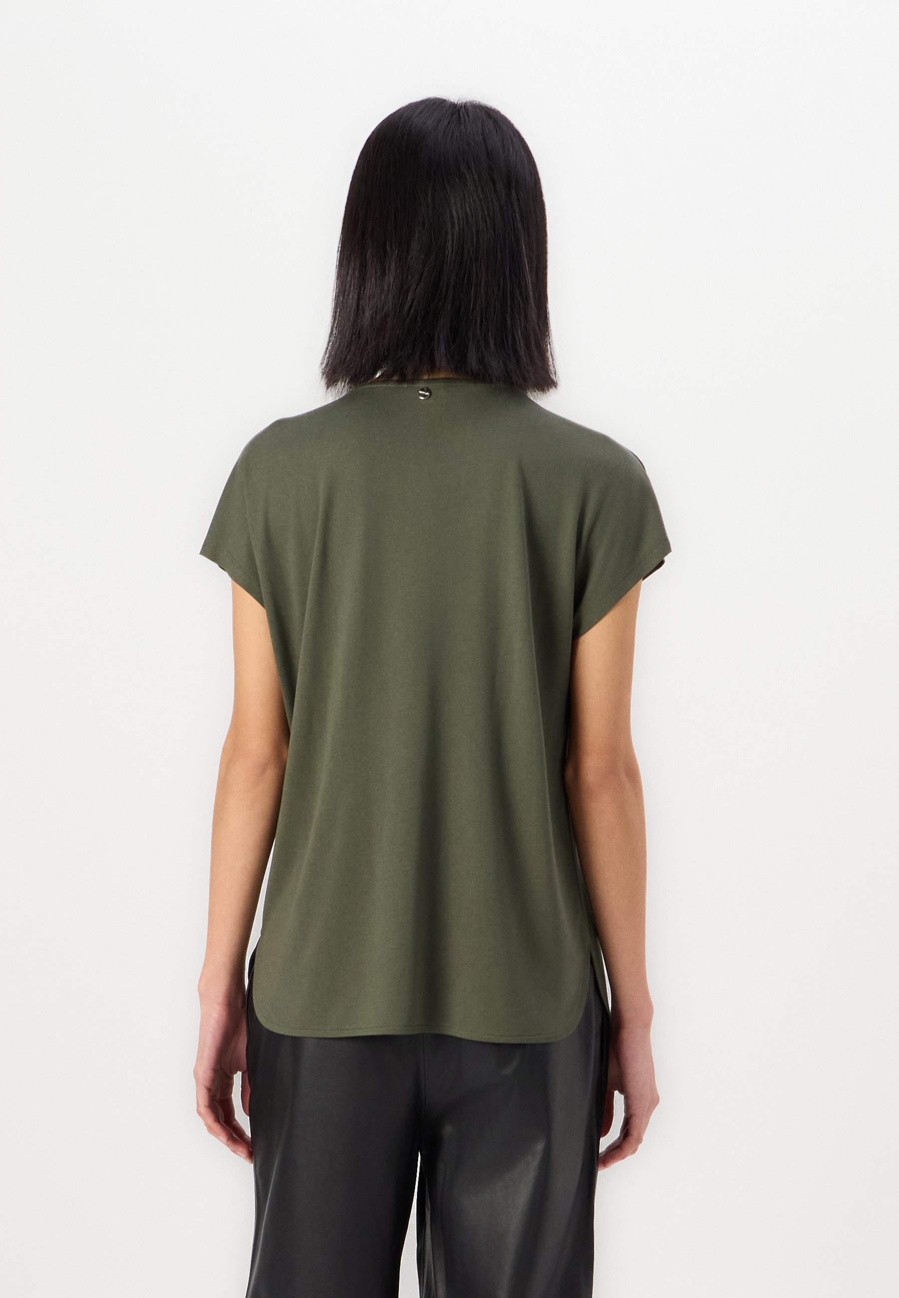 売れ筋商品|||トムテイラー Tシャツ レディース トップス MIX CREW NECK - Print T-shirt - deep forest green TOM TAILOR MIX CREW NECK - T-shirt print - deep forest green