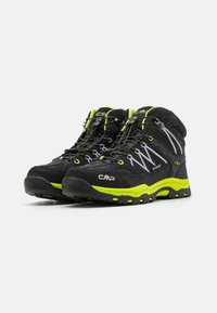 CMP KIDS RIGEL MID TREKKING SHOES WP UNISEX - Fjellsko - piombo/limegreen