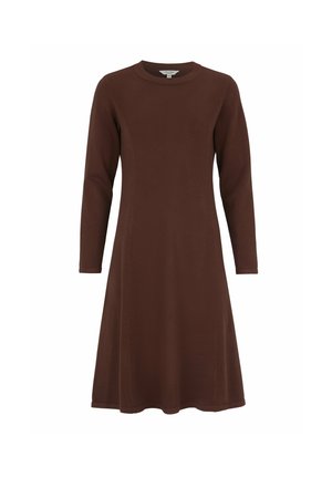 Cellbes of Sweden, FINE-KNITTED DRESS - Strikkjoler - rusty brown