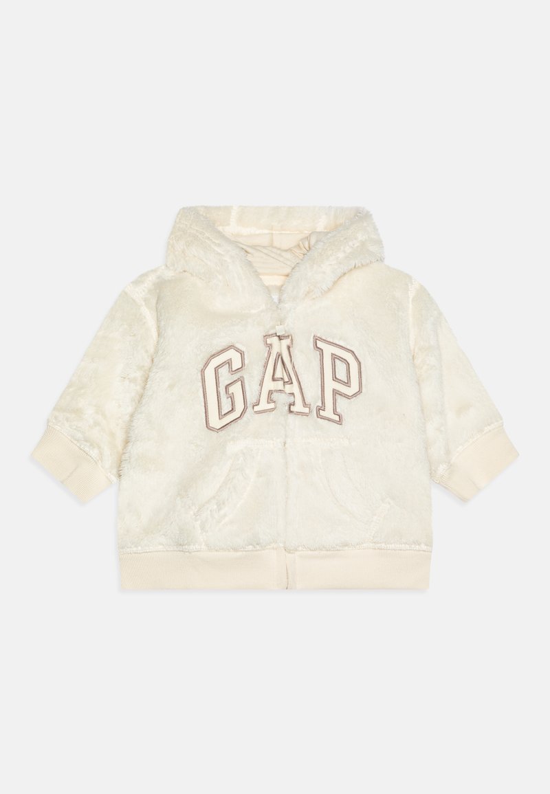 GAP COZY LOGO HOODIE NEWBORN UNISEX - Viegla jaka - beige