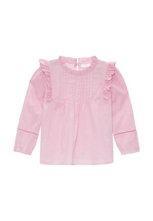 MIT LOCHSTICKEREI UND RÜSCHEN - Blouse - rosa