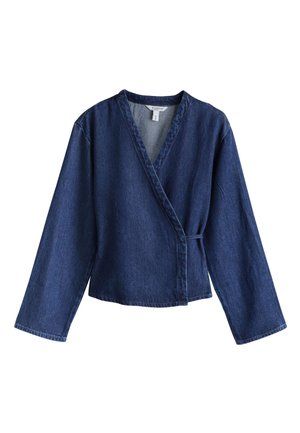 Next REGULAR FIT - N. PREMIUM ASYMMETRICAL WRAP - Blúzka - rinse denim