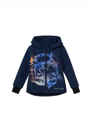 RÉSISTANTE AUX INTEMPÉRIES AVEC CAPUCHE FIXE - Softshelljacke - tiefblau