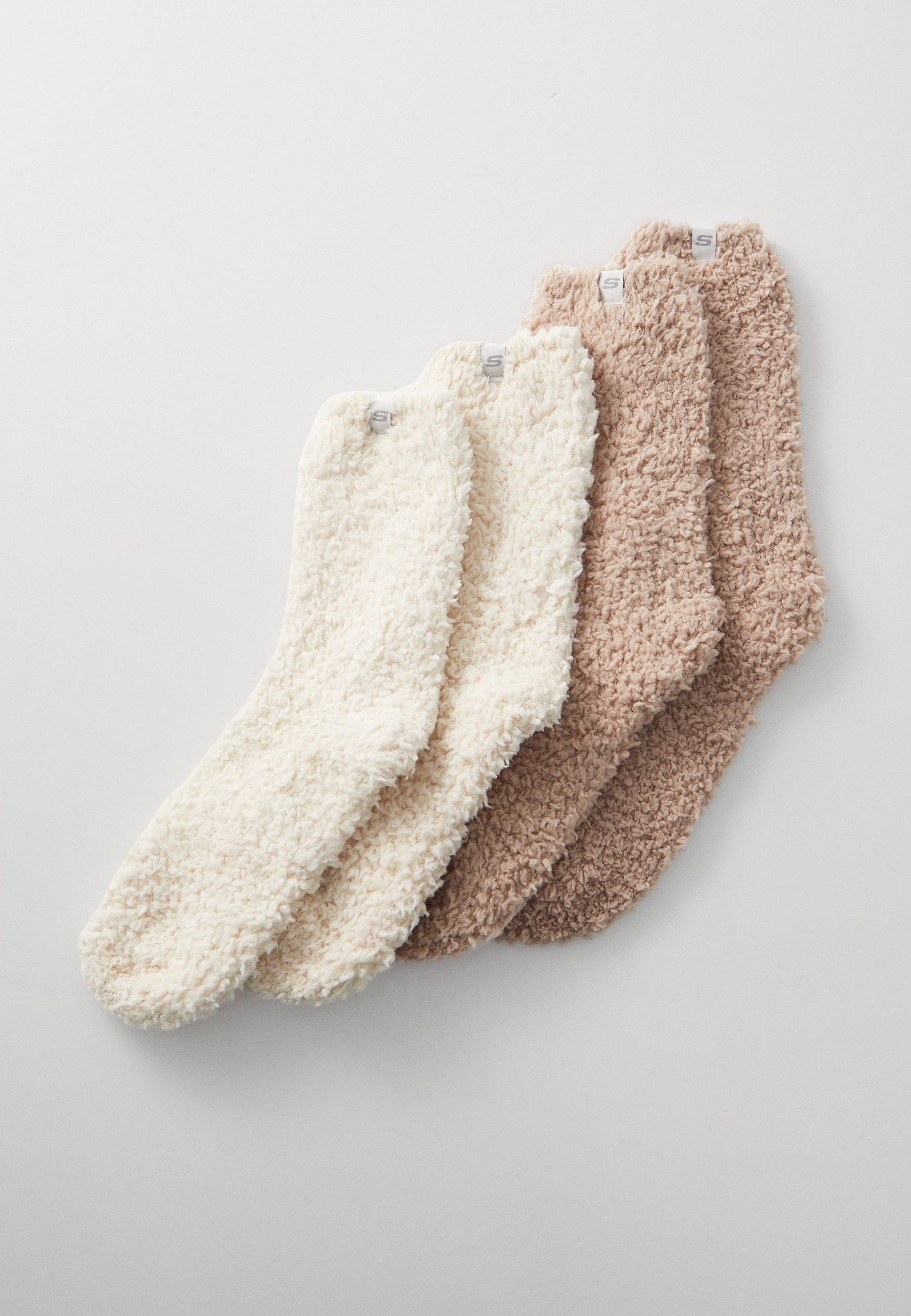 Skechers COZY FUZZY PACK Socks white swan/beige