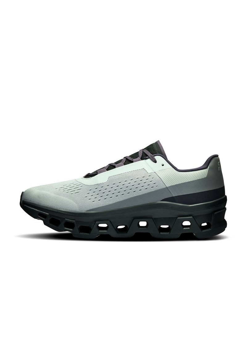 On - CLOUDMONSTER - Road running shoes - glacier   black, Enlarge