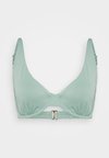 Curvy High Apex Ribbed Underwire Bikini Top - Bikinio viršutinė dalis - green bay