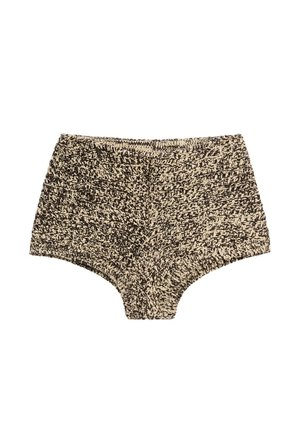 Massimo Dutti, FLECKED KNIT SHORTS CO-ORD - Short - sand