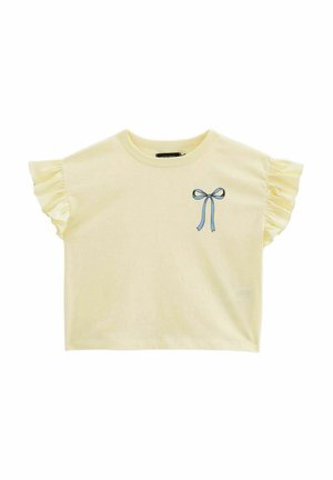 Monoprix MANCHES VOLANTÉES - T-shirt imprimé - limoncello