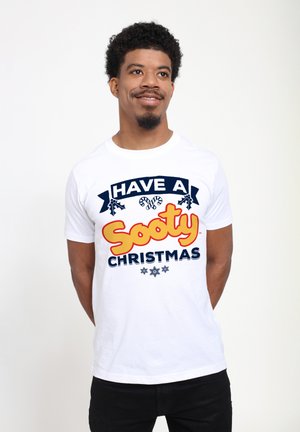 HAVE A SOOTY CHRISTMAS BANNER DESIGN - T-shirts print - white