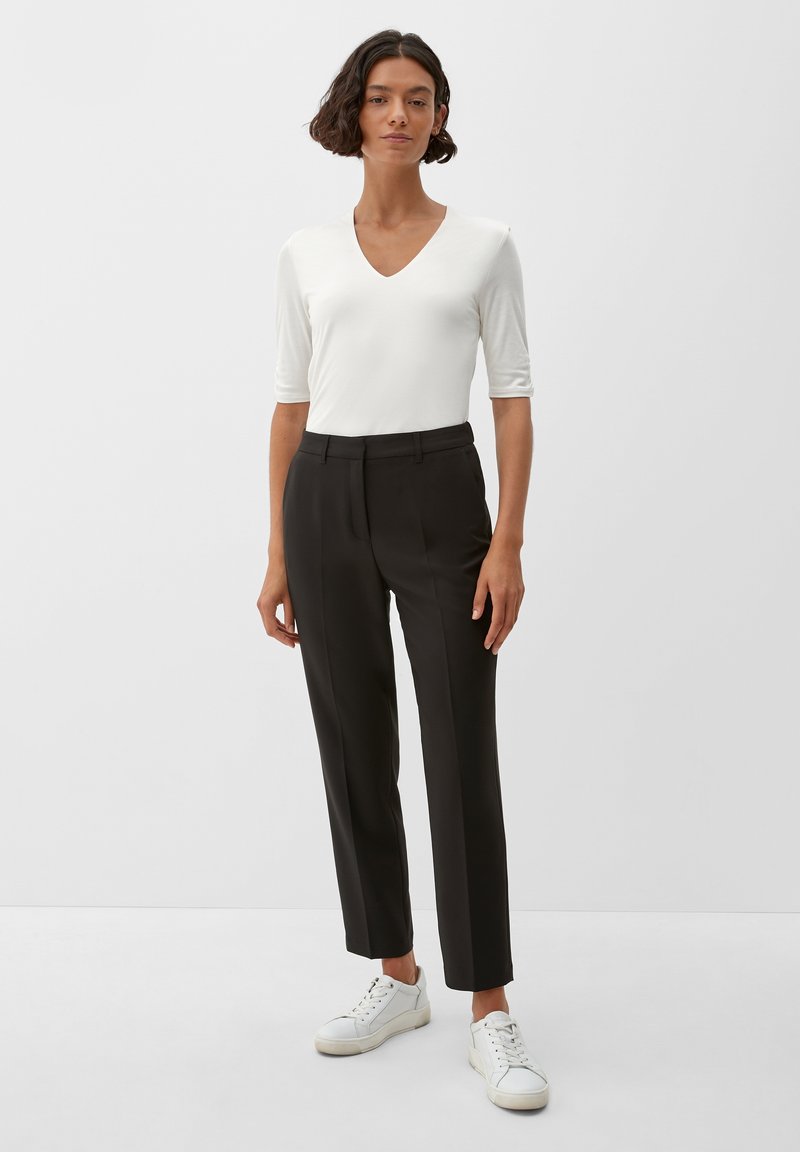 s.Oliver BLACK LABEL Hose 7/8 Regular Fit Pantaloni, 2 Colori Floreali, W46 Donna