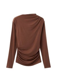 Top s dlhým rukávom - brown