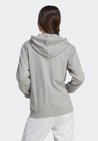 adidas Sportswear W 3S FT FZ R HD - Φούτερ με φερμουάρ - medium grey heather/white