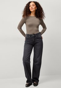 Ellos Collection Langarmshirt - dunkelbeige