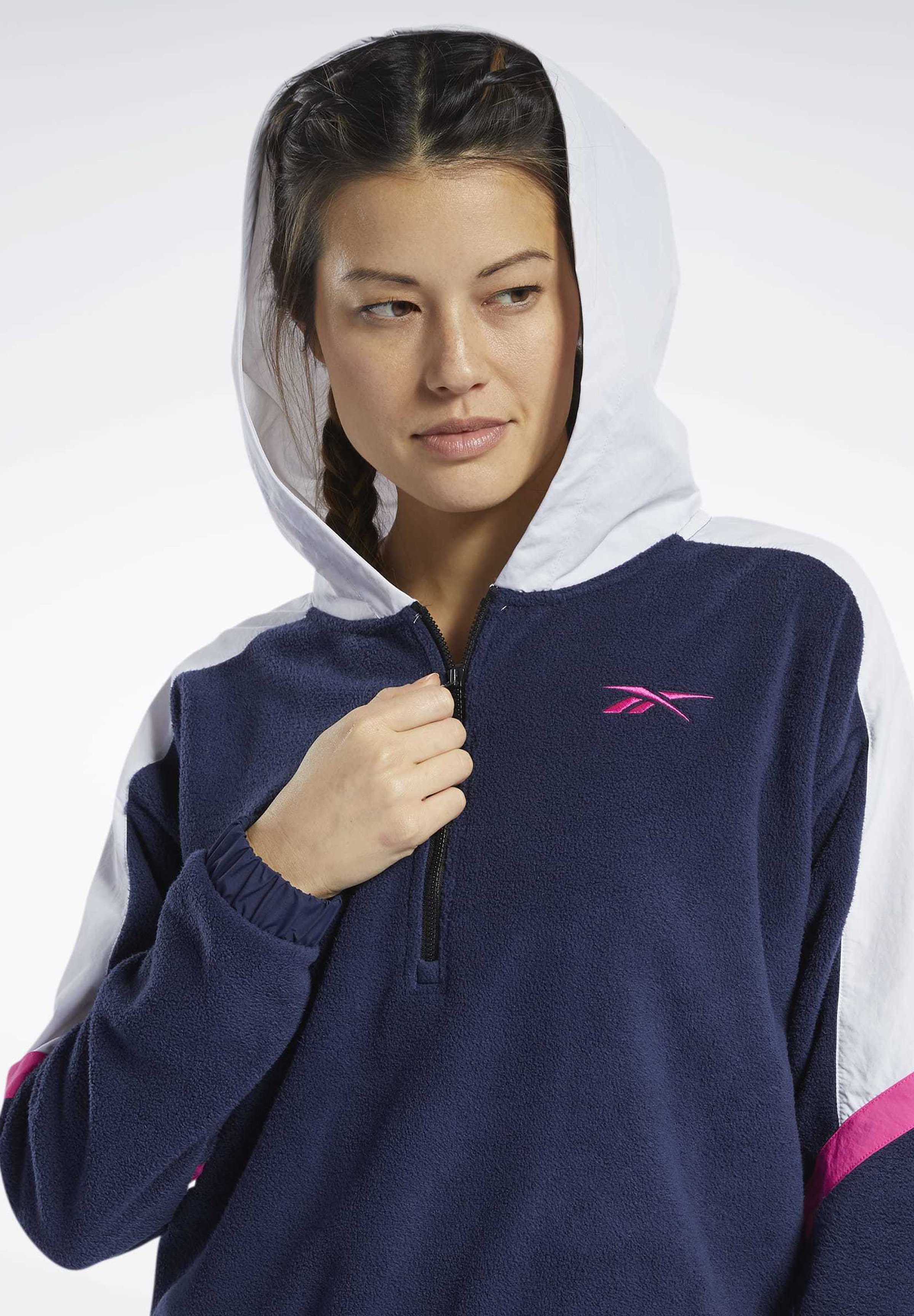 Reebok MYT QUARTER-ZIP HOODIE - Kapuzenpullover - blue/dunkelblau -  Zalando.de