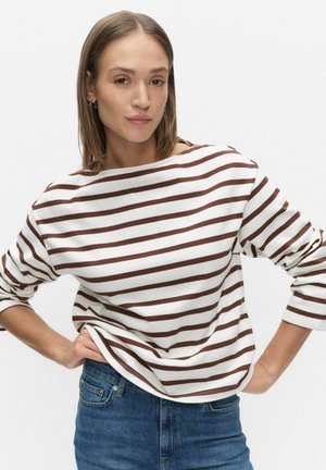 ESTHER STRIPED - Långärmad tröja - stripe brown wh