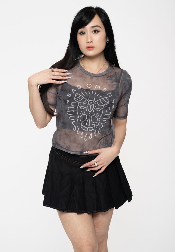 BAD OMENS MOTH SKULL - Print T-shirt - charcoal
