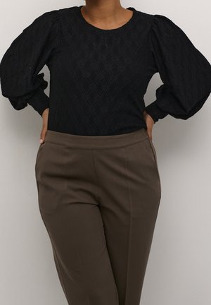 Strickpullover - mottled black