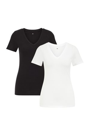2 PACK - T-shirts basic - black white