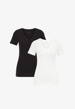 2 PACK - Osnovna majica kratkih rukava - black white