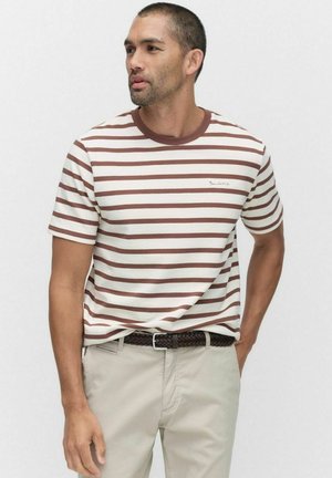 T-shirt print - brown stripe