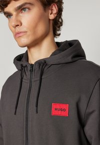 HUGO DAPLE - Felpa con zip - dark grey
