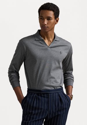 Polo Ralph Lauren CUSTOM SLIM SOFT COTTON POLO SHIRT - Pitkähihainen paita - fortress grey heather