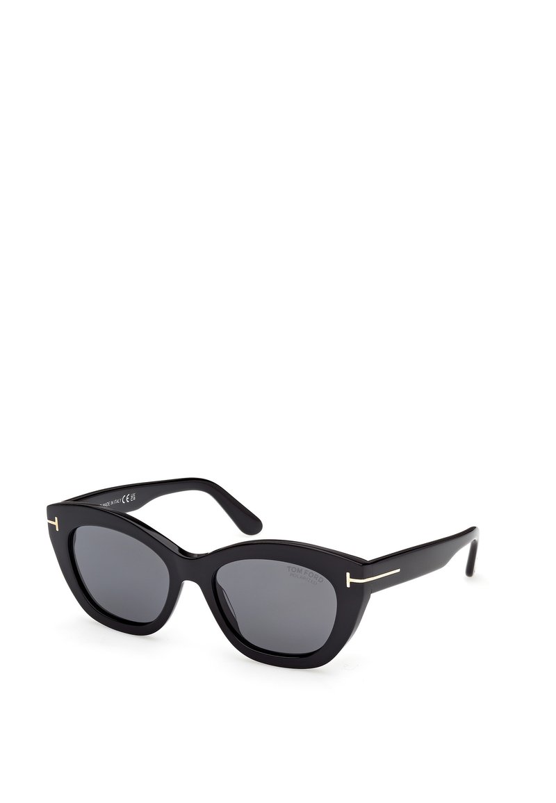Tom Ford LINDA - Occhiali da sole - glossy black smoke gray