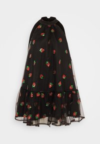 STRAWBERRY SEQUIN MINI DRESS - Robe de soirée - black