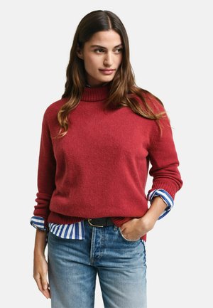 STAND COLLAR - Jumper - cherry red