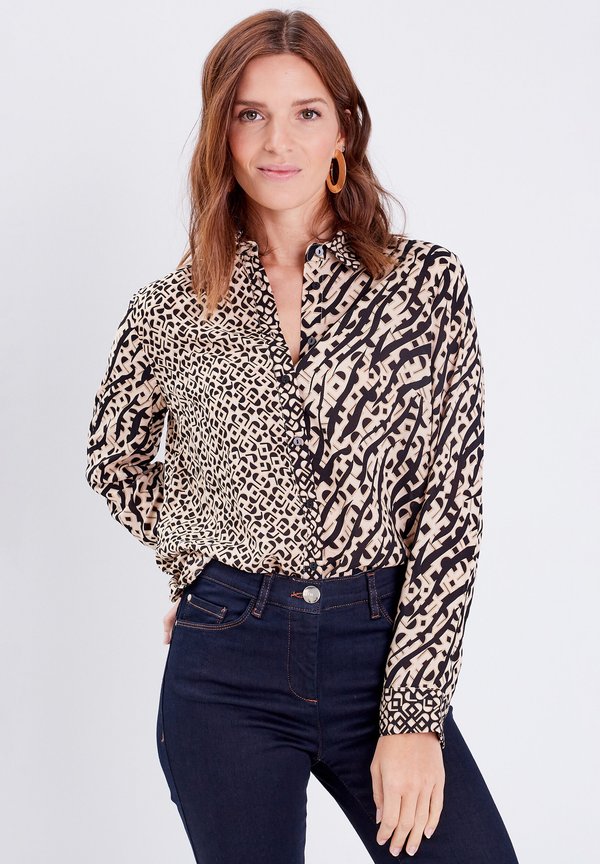 MIT LANGEN ÄRMELN - Hemdbluse - beige