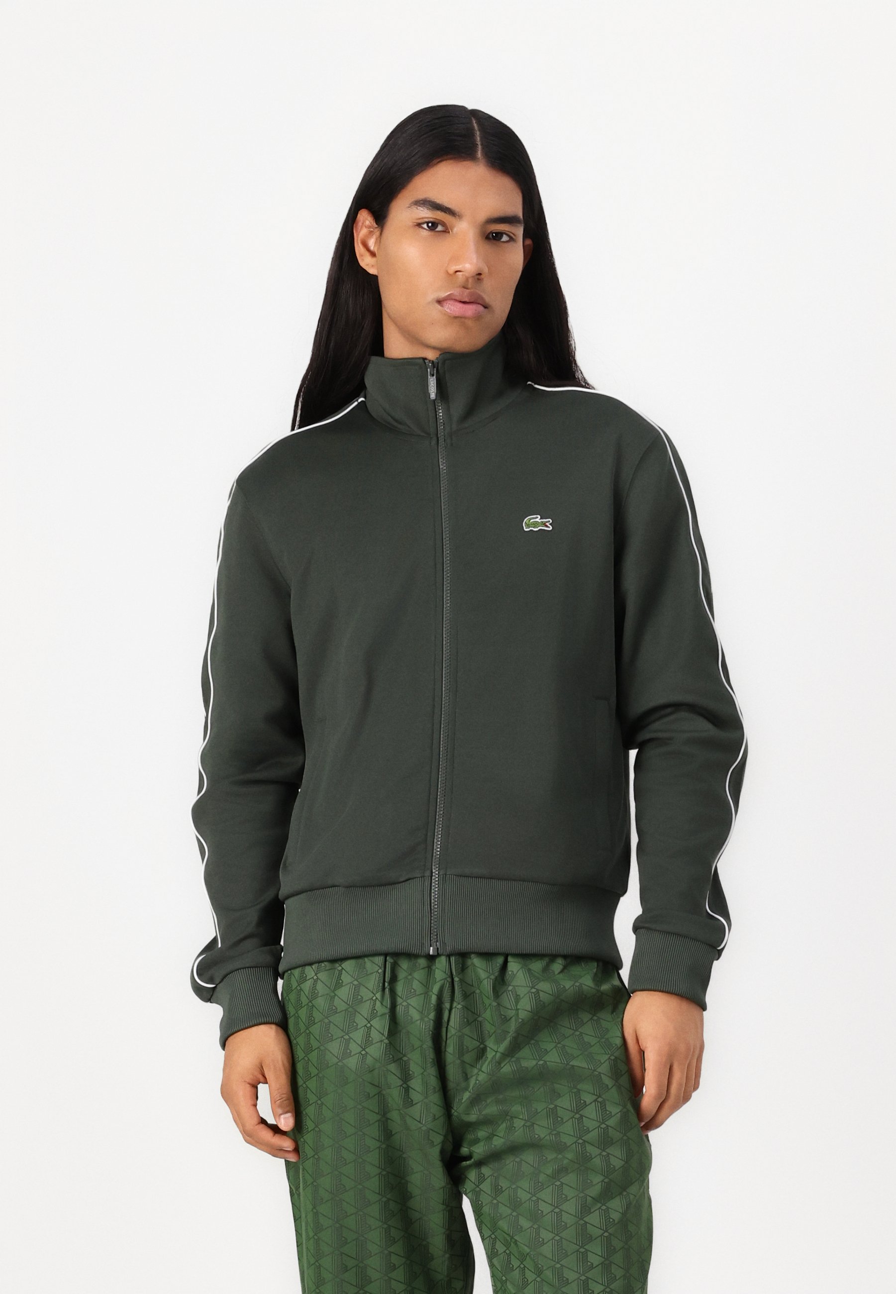 Lacoste Sudadera con cremallera squadron/negro