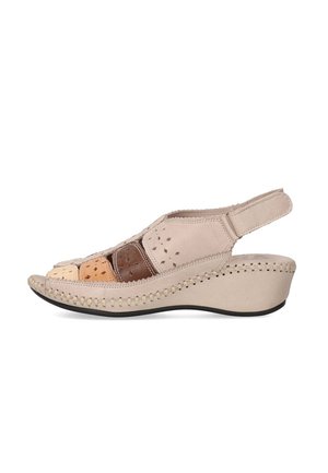 Sandalias de cuña - beige